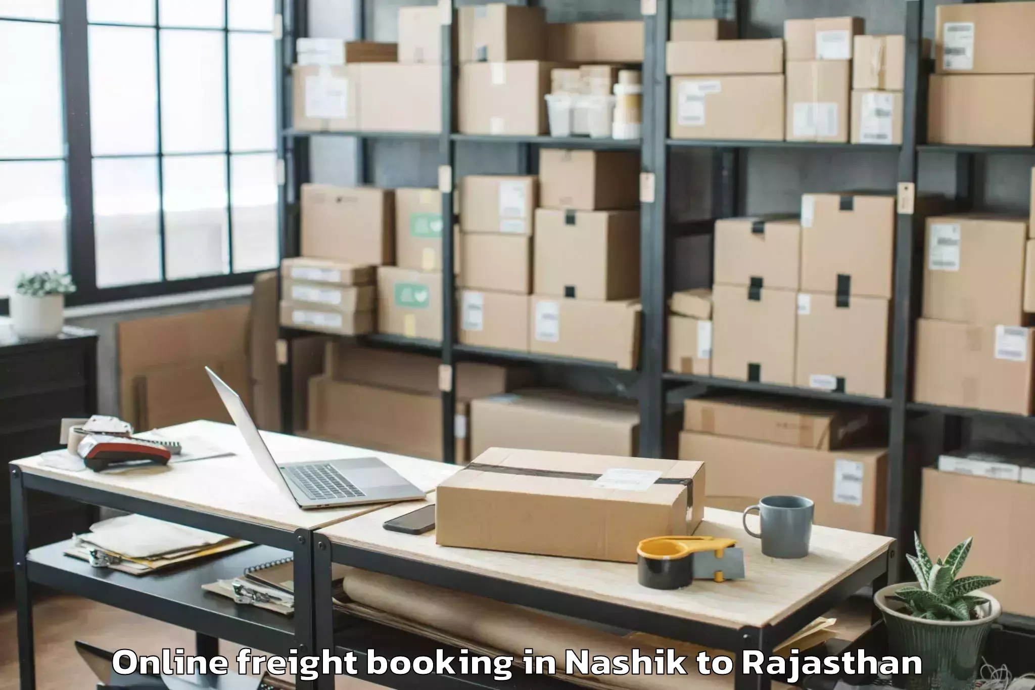 Leading Nashik to Bari Sadri Online Freight Booking Provider